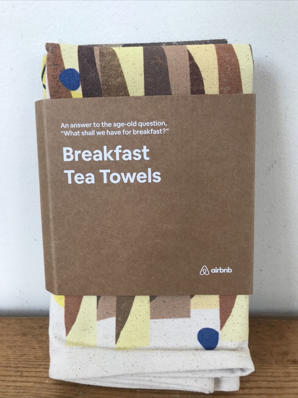 Set Pair 2 Airbnb Limited Edition Breakfast Recipe Tea Towels Super Host Gifts